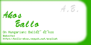 akos ballo business card